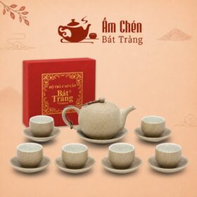 Bộ Ấm Chén Trà Men Hồng Sa Dáng Bầu 320ml HS-01