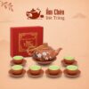 Bộ Ấm Trà Tử Sa Dáng Lùn Họa Tiết Hoa Đào Vẽ Tay 290ml TS-04